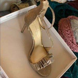 High heeled shoes